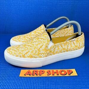 🔴 KEDS DOBLE DECKER Women`s Size 9 Yellow White Floral Comfort Shoes WF65058